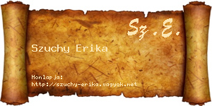 Szuchy Erika névjegykártya